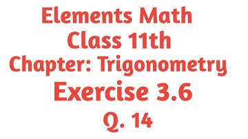 Class 11th math chapter 3 Exercise 3.6 Q.14