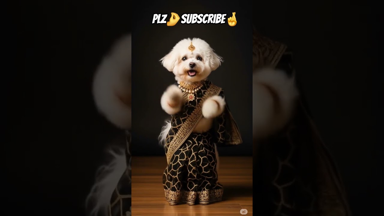 Cute Dog in Saree Dancing😍