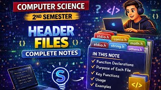 Header file complete Notes in C++ // Bsc-2nd programming in C++ // study class student //