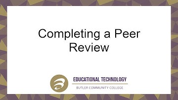 Submitting Peer Reviews in Canvas