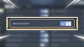 Just switch on realistic scope 💥