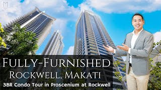 Condo Tour M6 • Inside a FULLYFURNISHED 3BR Condo for Sale in  Proscenium at Rockwell, Makati City