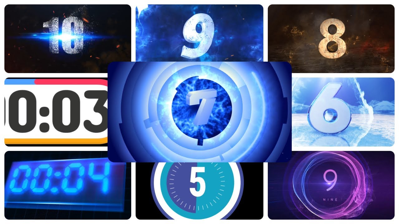 IMPRESSIVE Countdown timers with Numbers from 10 to 1 or 0 Voice ...