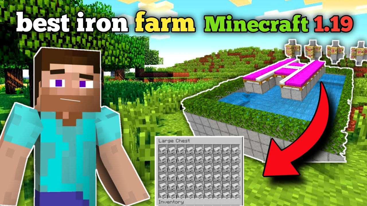 how to make best iron farm in Minecraft pe 1.19unlimited iron farm