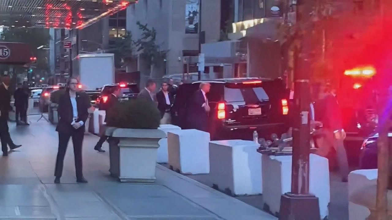 Video shows Donald Trump leaving Trump Tower following FBI raid of his Mar-a-Lago home in Florida
