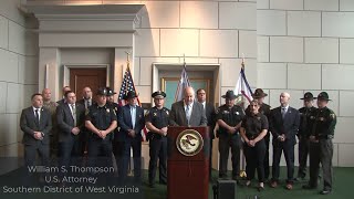U.S. Attorney Will Thompson announces largest methamphetamine seizure in West Virginia history