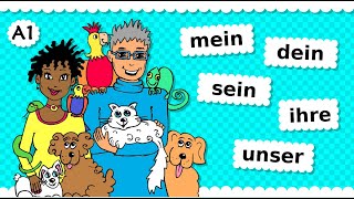🐶 Deutsch A1 🐰 Possessivpronomen 🐦 mein / dein / sein / ihr / unser / euer etc. Thema Haustiere 🐢