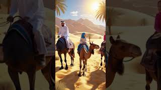 "Family Camel Ride in the Desert | Scenic Golden Sand Dunes Adventure"