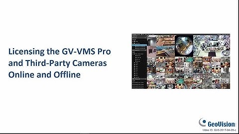 GeoVision GV-VMS - Licensing the GV-VMS Pro and Third-Party Cameras Online and Offline