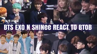 BTS,EXO,SHINee react to BTOB (Seoul Music Awards)