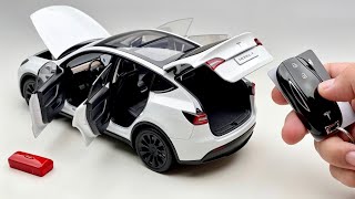 Unlocking The Details: 1:18 Tesla Model Y EV Unboxing &amp; Showcase