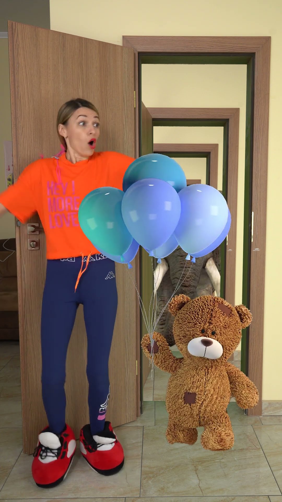 Helping the teddy bear