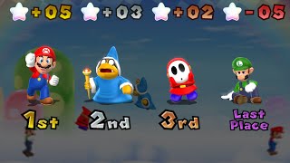 Mario Party 9 - Mario vs Luigi vs Shy Guy vs Magikoopa - Magma Mine