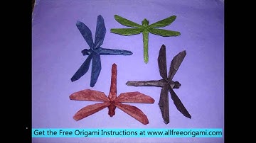 3d origami dragonfly