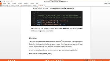 Penjelasan Model View Controller Codeigniter - Pemrograman Web Lanjutan