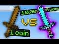 turning a WOOD SWORD into the best weapon in hypixel skyblock