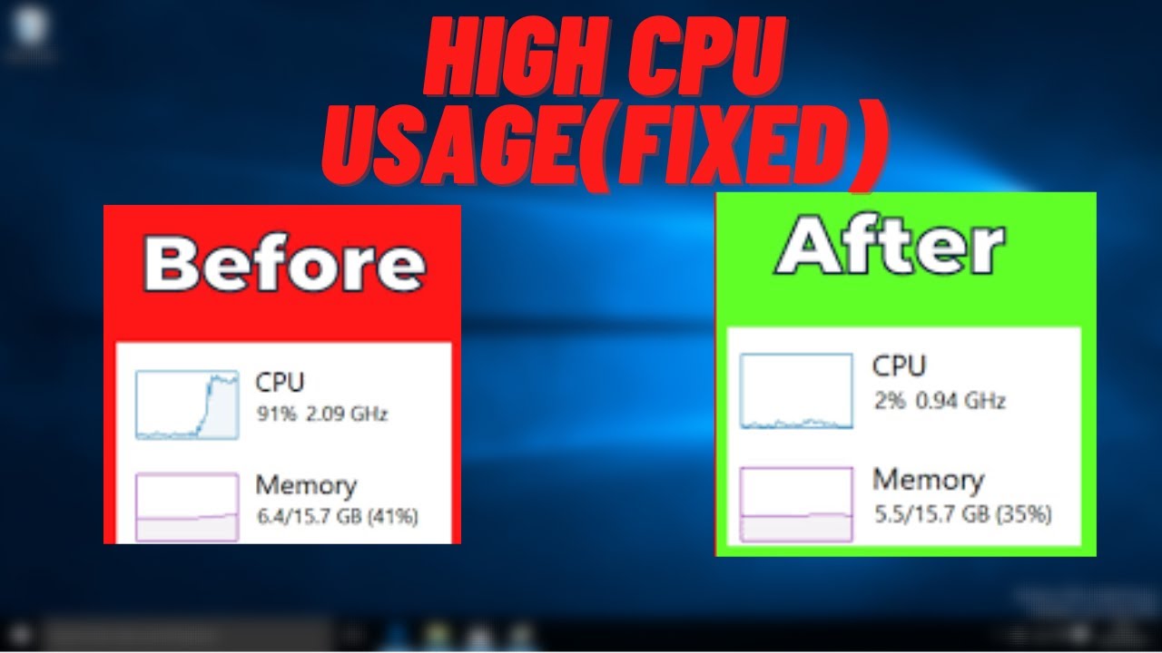 How to fix high CPU Usage in windows 10 - Increase your pcs performance ...