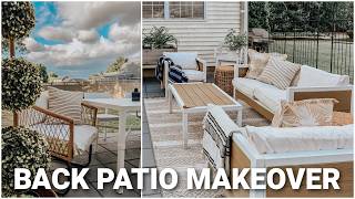 DIY BACK PATIO MAKEOVER | PATIO DECORATING IDEAS | DECORATING ON A BUDGET | PATIO DESIGN IDEAS