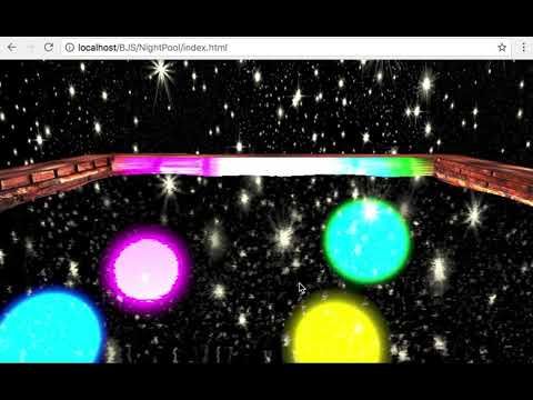 Night Pool Example with BabylonJS