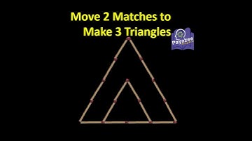 #Matchstick #Puzzle Move 2 Matches to Make 3 Triangles