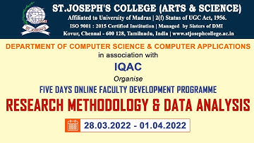 FIVE DAYS ONLINE FACULTY DEVELOPMENT PROGRAMME on "RESEARCH METHODOLOGY & DATA ANALYSIS" day-3