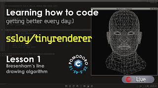Learning how to code| ssloy/tinyrenderer project | Day 2. Bresenham's line drawing algorithm