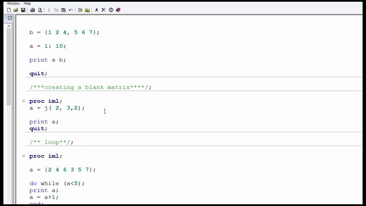 PROC IML in SAS Programming - YouTube