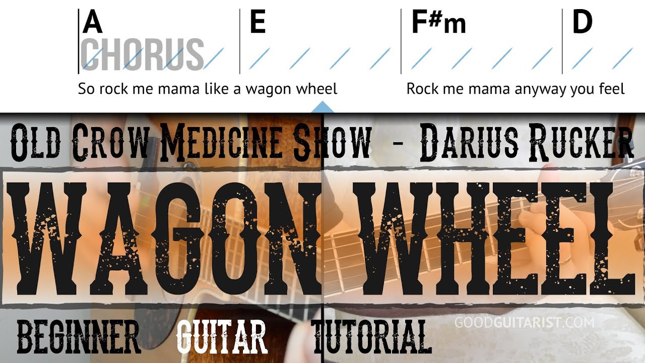 "Wagon Wheel" Easy Beginner Guitar Tutorial No Capo