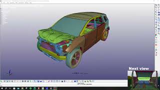 Crash Test Simulation Toyota Venza | LS-DYNA