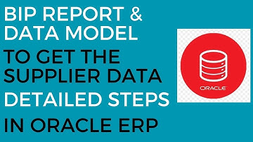 Create BIP Report to Get Supplier Details in Oracle ERP
