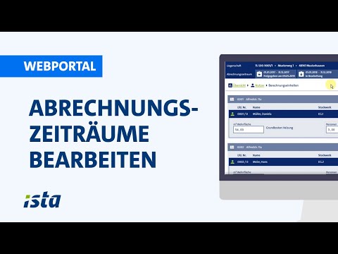 Verschiedene Abrechnungszeiträume bearbeiten im ista Webportal