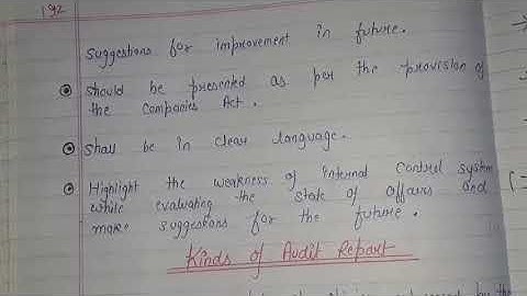 AUDITING|| FEATURES OF GOOD AUDIT REPORT|| CHAPTER-19||PART-131||HANDWRITTEN NOTES||SSCOACHING||
