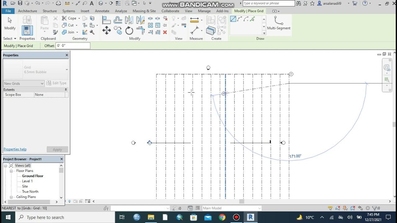 How to Draw Grid Lines in Revit 2018 YouTube