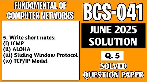 P8- Q. 5 | BCS041 June 25 Solution | BCS41 Solved Question Paper | BCS 041 Important Questions