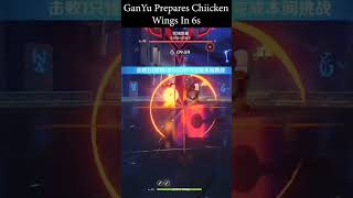GanYu Prepares Chiicken Wings In 6s Abyss 3.7 | Impressive GanYu #ganyu #genshinimpact #kazuha