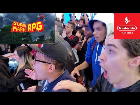 LIVE CROWD REACTION to Super Mario RPG Remake Reveal at NINTENDO NY 6/21/23