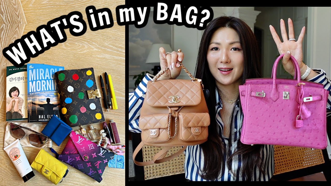 BIRKIN 25 to CHANEL DUMA TRIPLE PACK BACKPACK! WHAT'S IN MY BAG