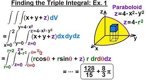 Calculus 3: Triple Integrals (22 of 25) Finding the Integral: Ex. 1: Cylindrical Coordinates