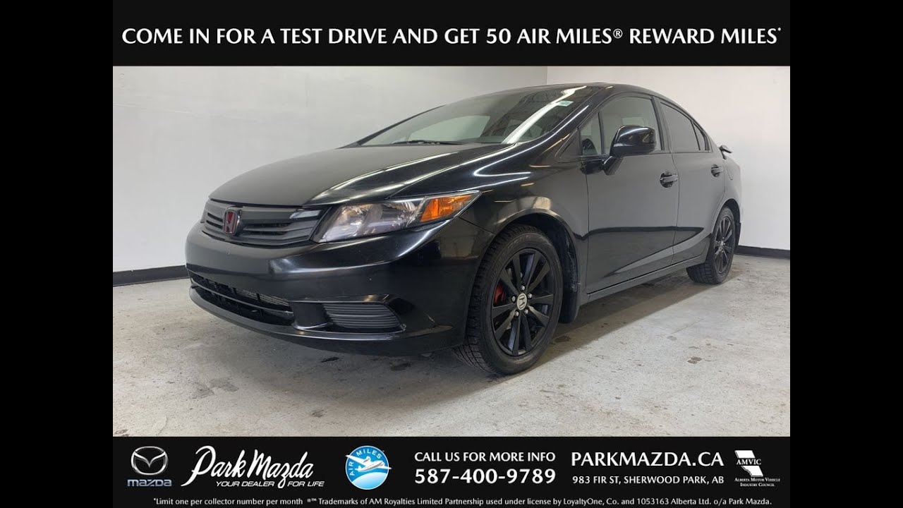 BLACK 2012 Honda Civic Sdn Review - Park Mazda - YouTube
