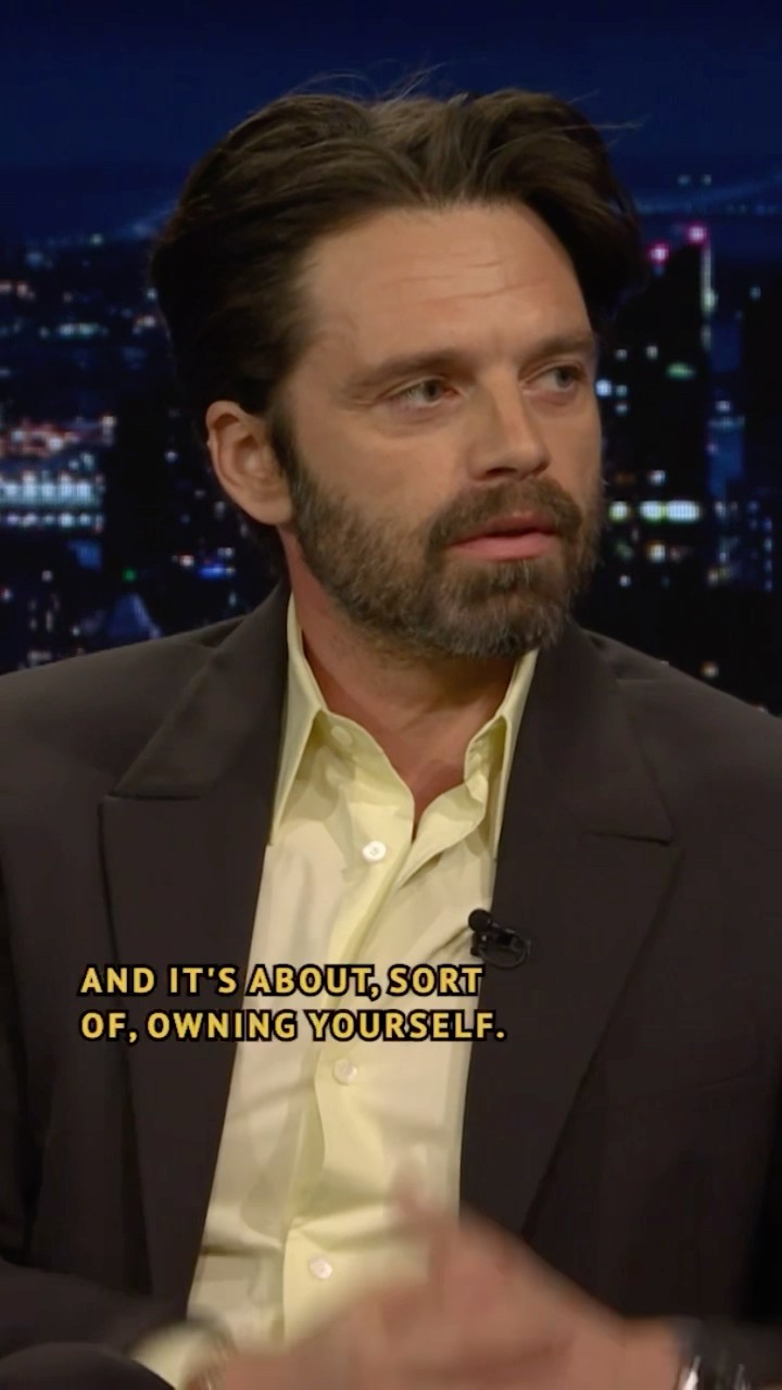 #SebastianStan on the message to take away from A Different Man. #FallonTonight