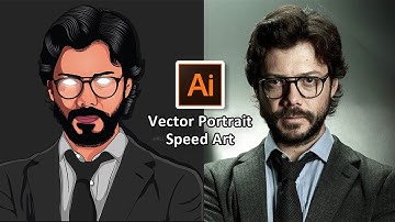 Money Heist  Professor Vector Art  | Vector Portrait in Adobe Illustrator 2021