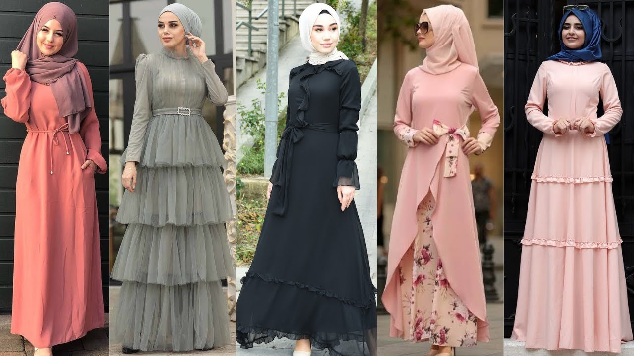 Irregular Ruffled Long Sleeve Muslim Abayas With Belt Fashionable Female Muslim  Dress From Dubai, Turkey F1732 From Weikelai, $27.7 | DHgate.Com