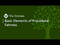 Basic Elements of Procedural Fairness
