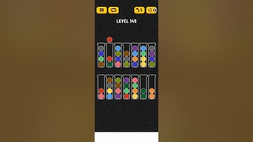 Ball Sort - Color Puzzle Game level 141 142 143 144 145 146 147 148 149 150 #puzzle #ballsortpuzzle