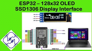 ESP32 – 128x32 OLED – SSD1306 Display Interface