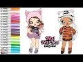 Na Na Na Surprise Coloring Book Pages Bianca Bengal and Katherine Whiskers