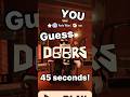 CAN YOU Guess The DOORS ENTITY In 45 SECONDS..? #doors #robloxsdoors #fashiontrends