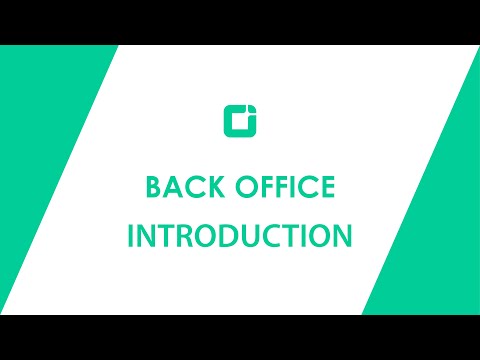 Back Office : Login and Introduction