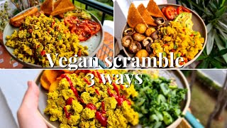 Vegan Scramble 3 ways TOFU - CHICKPEA - PUMPKIN SEEDS Plant Based eggs