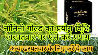 नॉमिनी गोल्ड से बचे खरपतवारो को कैसे मारे | nominee gold price asli nakli ki phechan | paddy weed